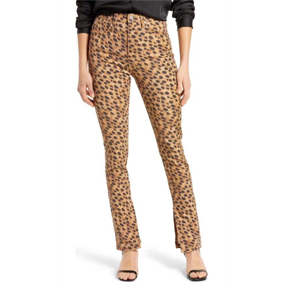WeWoreWhat Stiletto High Waist Split Hem Skinny Jeans